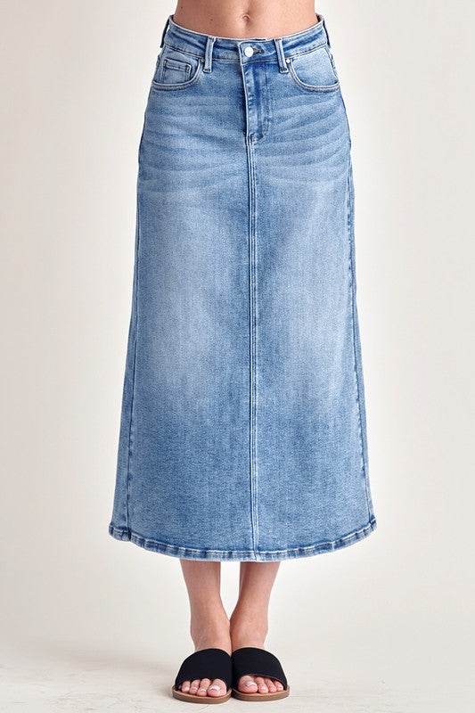 Medium Denim Skirt | Amy Anne Apparel Inc.