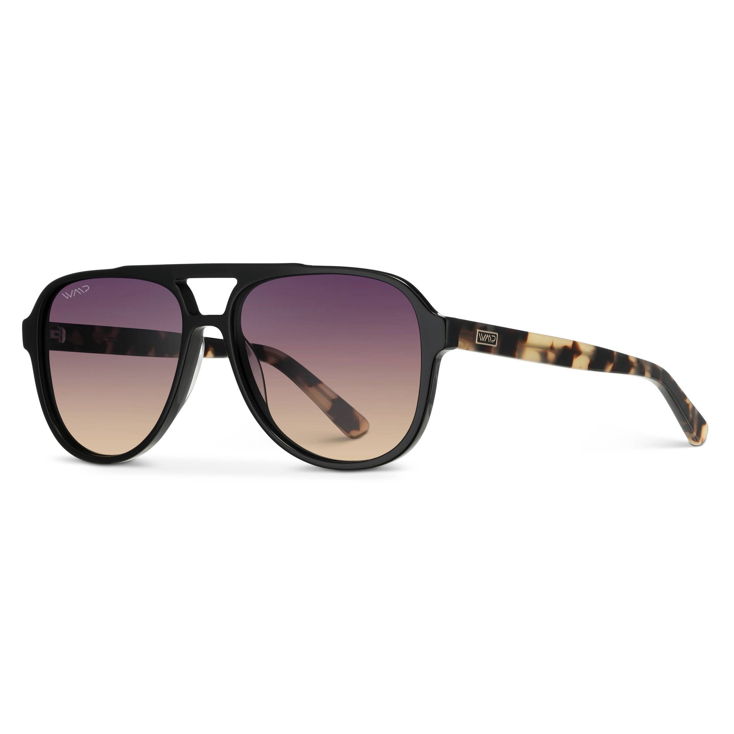 Indie - Aviator Polarized Sunglasses: Black Cream Tortoise  display picture 1